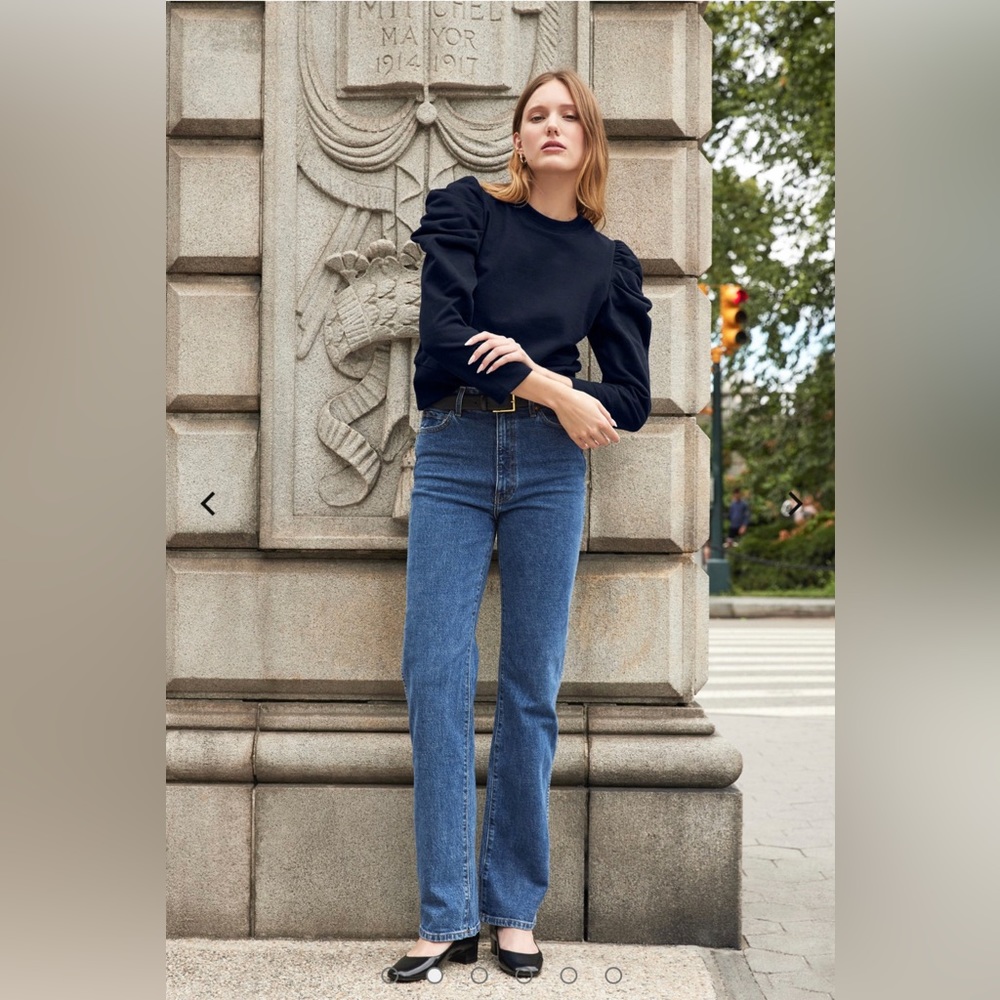 SOLD OUT NYC THE JUST ENOUGH PUFF SWEATSHIRT Navy - Picture 5 of 5
